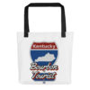Bourbon Tourist Presents this Kentucky State Map Tote Bag, Bourbon Gift for Men, Bourbon Gift for Women
