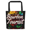 Bourbon Tourist Presents this Colorful Red Glass Tote Bag, Bourbon Gift for Men, Bourbon Gift for Women