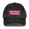 Bourbon Tourist Embroidered Pink White Emblem Vintage Cotton Twill Cap,  Bourbon Gift for Women